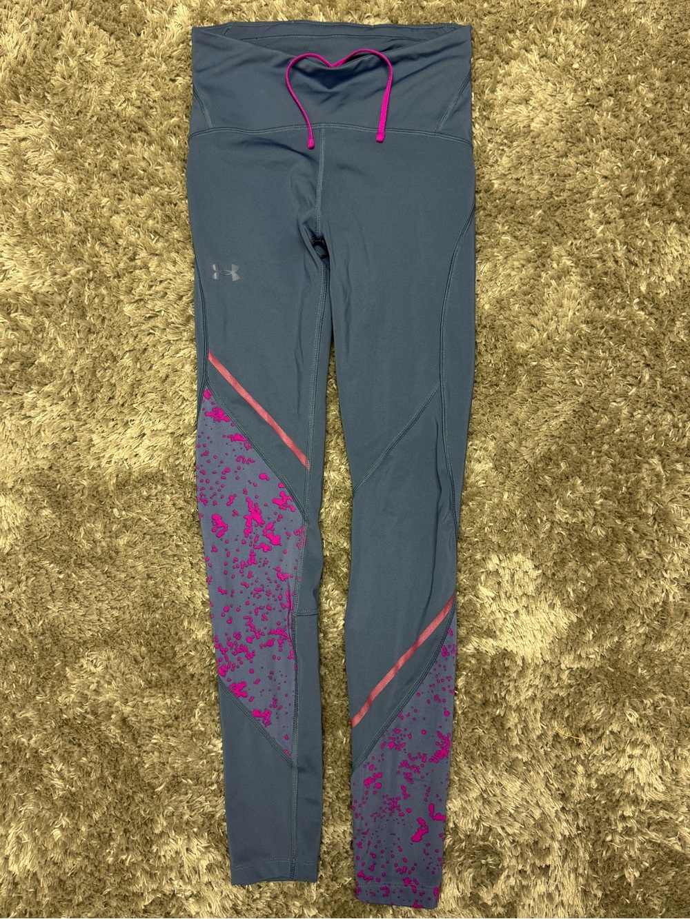 Under Armour womens Gray Leggings with Pink Accents